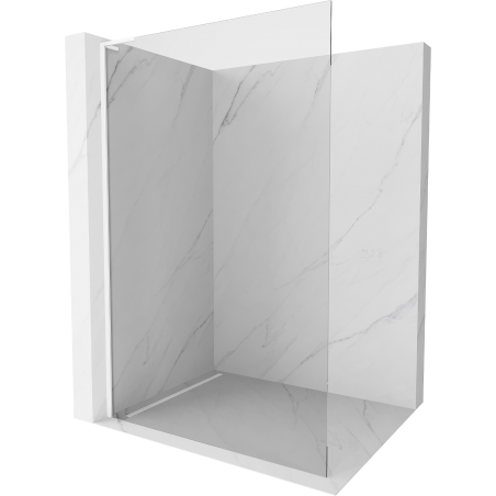 Mexen Kioto L Duschwand Walk-in 90 x 200 cm, transparent, weiß - 800-090-103-20-00