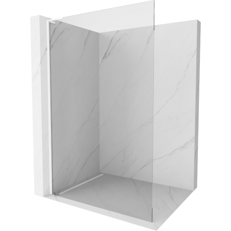 Mexen Kioto L paroi de douche Walk-in 120 x 200 cm, transparent, blanc - 800-120-103-20-00