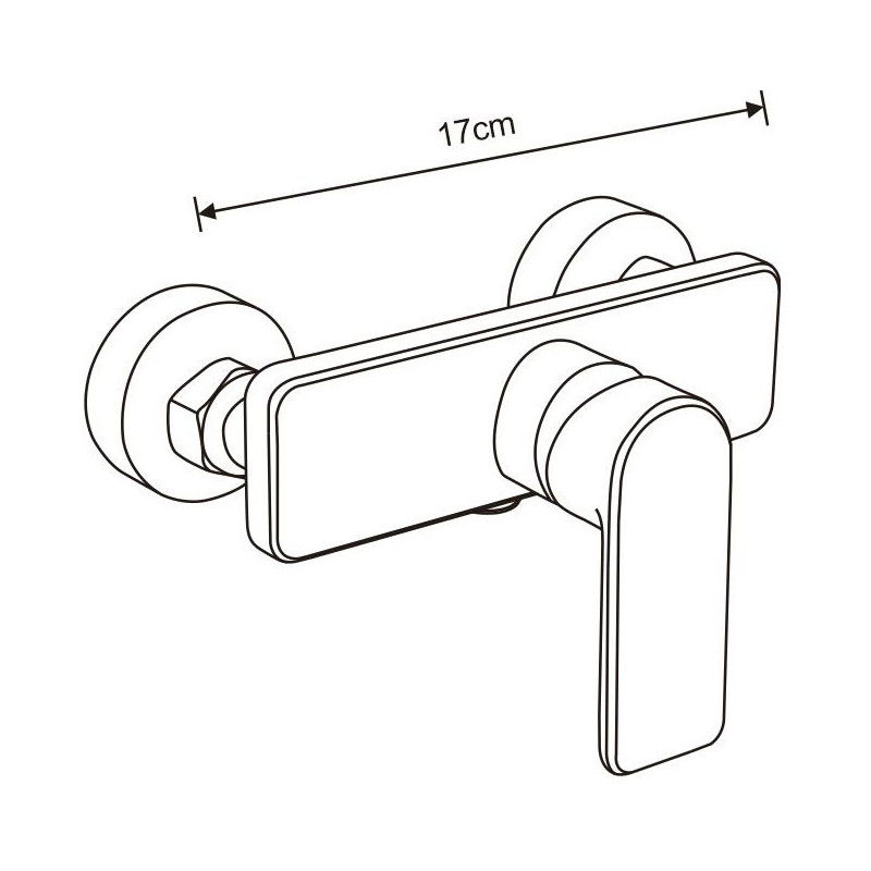 Mexen Erik ensemble de douche en saillie avec pomme de douche et mitigeur de douche Cetus, chrome - 744340205-00