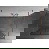 Mexen Kioto freistehende Duschwand 120 x 200 cm, schwarzes Gitter 8 mm, gebürstetes Kupfer - 800-120-002-65-77