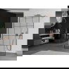 Mexen Kioto vrijstaande douchewand 120 x 200 cm, zwart raster 8 mm, geborsteld koper - 800-120-002-65-77