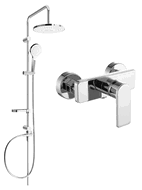 Mexen Erik Aufputz-Duschset mit Duschkopf und Cetus-Duschmischer, Chrom - 744340205-00