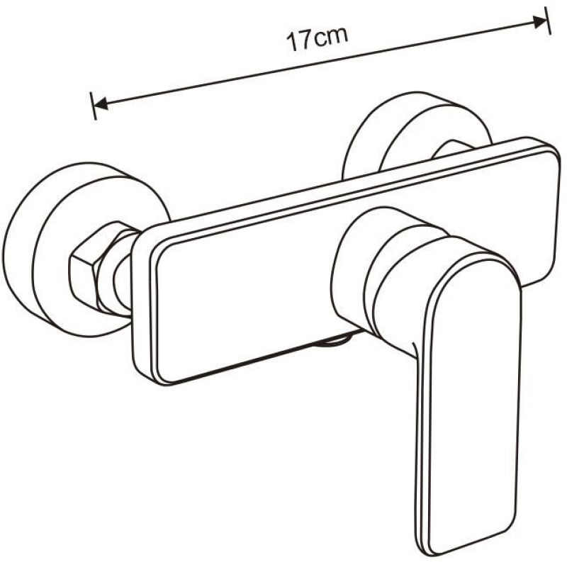 Mexen Cetus Carl exposed shower set with rain showerhead and shower faucet, chrome - 744340240-00