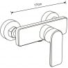 Mexen Carl Aufputz-Duschset mit Regenbrause und Duschenbatterie Cetus, Chrom - 744340240-00