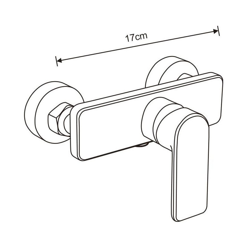 Mexen Sven exposed shower set with rain shower head and Cetus shower mixer, chrome - 744340262-00