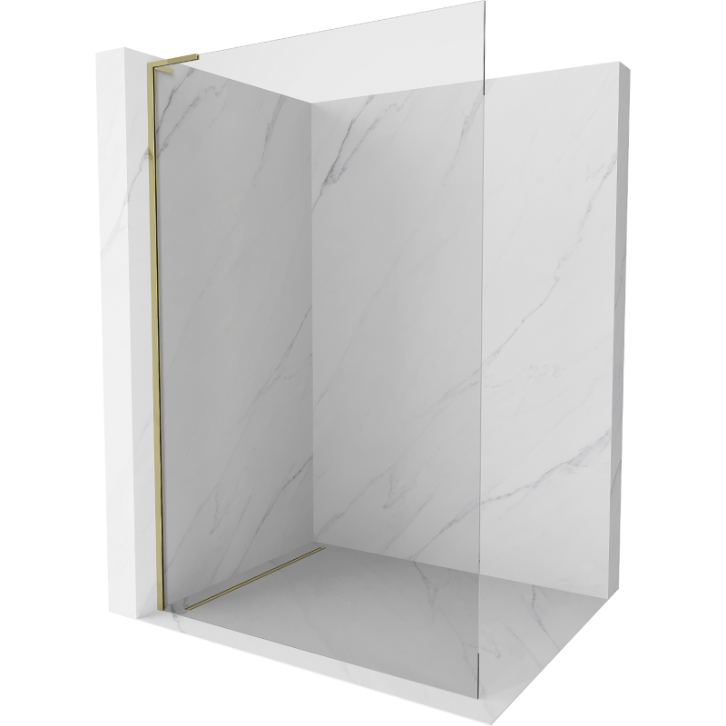 Mexen Kioto L douchewand Walk-in 100 x 200 cm, transparant, goud - 800-100-103-50-00