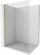 Mexen Kioto L Staklena pregrada za tuš Walk-in 105 x 200 cm, prozirna, zlatna - 800-105-103-50-00