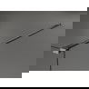 Mexen Kioto freistehende Duschwand 120 x 200 cm, schwarzes Gitter 8 mm, gun grau gebürstet - 800-120-002-66-77