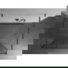 Mexen Kioto freistehende Duschwand 120 x 200 cm, schwarzes Gitter 8 mm, gun grau gebürstet - 800-120-002-66-77