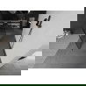 Mexen Kioto freistehende Duschwand 110 x 200 cm, schwarzes Gitter 8 mm, gebürstetes Gun Gray - 800-110-002-66-77