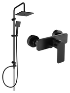 Mexen Tord Aufputz-Duschset mit Duschkopf und Duscharmatur Cetus, schwarz - 744340200-70