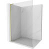Mexen Kioto L douchewand Walk-in 100 x 200 cm, transparant, goud geborsteld - 800-100-103-55-00