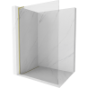 Mexen Kioto L Duschwand Walk-in 110 x 200 cm, transparent, gebürstetes Gold - 800-110-103-55-00