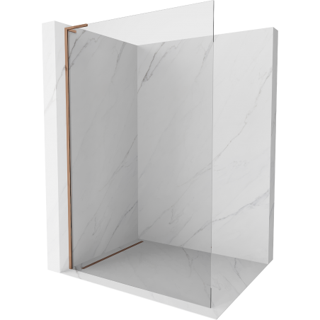 Mexen Kioto L Walk-in Shower Wall 65 x 200 cm, Transparent, Pink Gold - 800-065-103-60-00