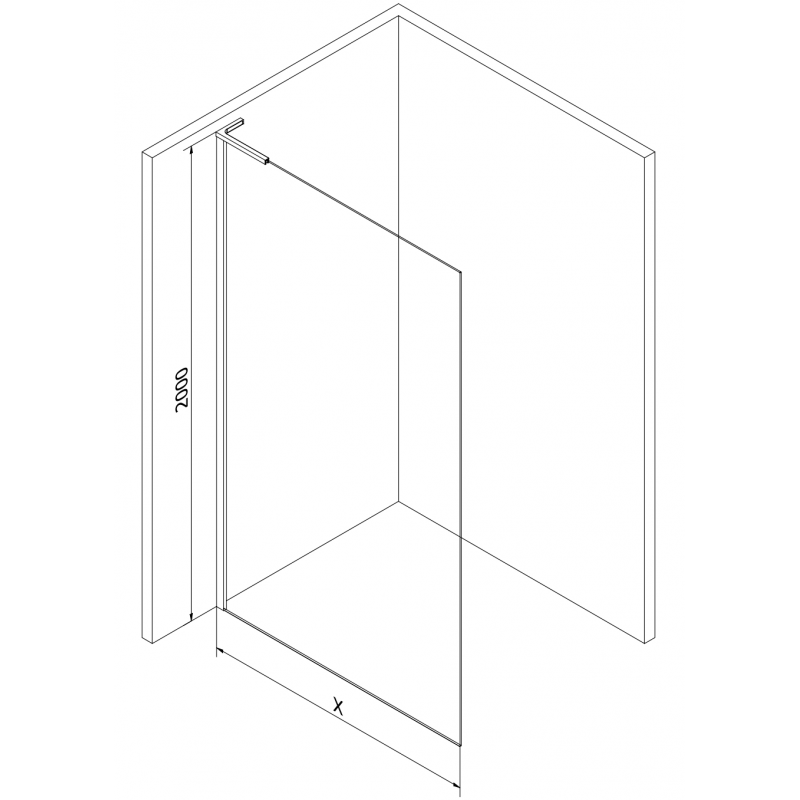 Mexen Kioto L ścianka prysznicowa Walk-in 80 x 200 cm, transparent, gun gray szczotkowany - 800-080-103-66-00