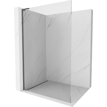 Mexen Kioto L Duschwand Walk-in 100 x 200 cm, transparent, gun gray gebürstet - 800-100-103-66-00