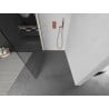 Mexen Kioto L Walk-in Shower Wall 60 x 200 cm, transparent, brushed brass - 800-060-103-65-00