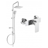 Mexen Alfa Sven conjunto de ducha empotrado con rociador y grifo de ducha, cromo - 745740262-00