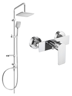 Mexen Alfa Sven exposed shower set with rainfall showerhead and shower faucet, chrome - 745740262-00