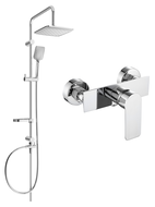 Mexen Sven ensemble de douche en saillie avec pomme de douche et robinet de douche Alfa, chrome - 745740262-00