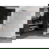 Mexen Kioto L Duschwand Walk-in 100 x 200 cm, transparent, gebürstetes Messing - 800-100-103-65-00