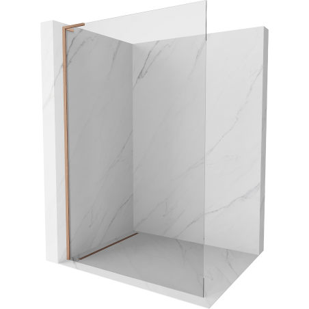 Mexen Kioto L ścianka prysznicowa Walk-in 100 x 200 cm, transparent, miedź szczotkowana - 800-100-103-65-00