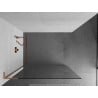 Mexen Kioto L Walk-in Shower Screen 100 x 200 cm, transparent, brushed brass - 800-100-103-65-00