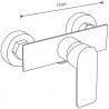 Mexen Tord exposed shower set with rain shower head and Alfa shower mixer, black - 745740200-70