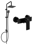 Mexen Tord ensemble de douche en saillie avec pomme de douche et robinet de douche Alfa, noir - 745740200-70