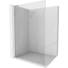 Mexen Kioto L paroi de douche Walk-in 95 x 200 cm, transparent, nickel brossé - 800-095-103-97-00
