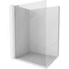 Mexen Kioto L Zidna tuš stijenka Walk-in 105 x 200 cm, prozirna, brušeni nikal - 800-105-103-97-00