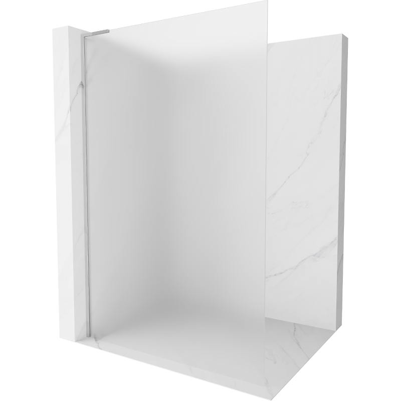Mexen Kioto L tuš stena Walk-in 100 x 200 cm, mat, krom - 800-100-103-01-30
