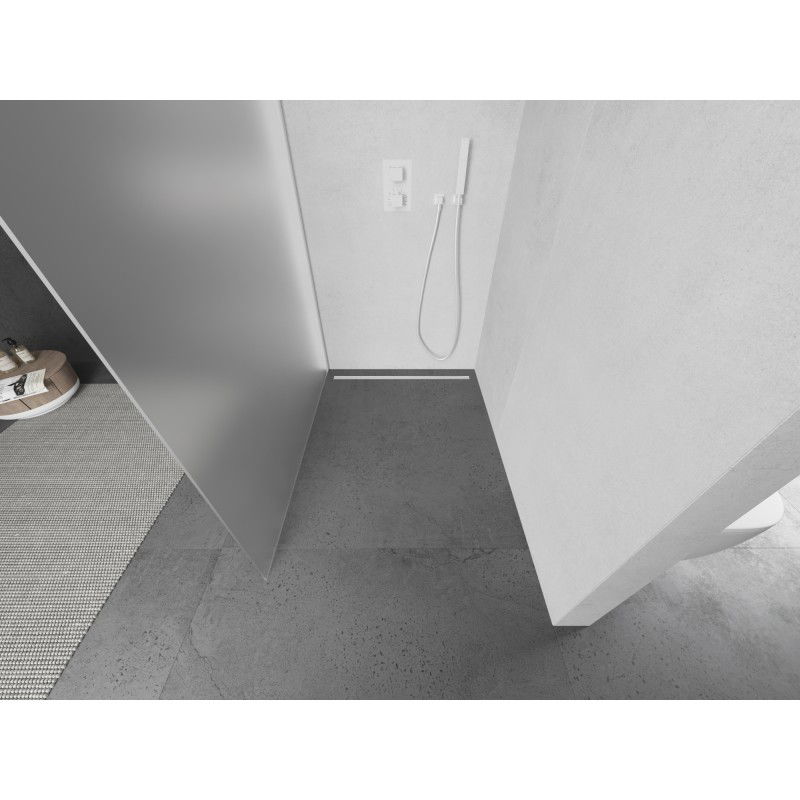 Mexen Kioto L pannello doccia Walk-in 70 x 200 cm, smerigliato, bianco - 800-070-103-20-30