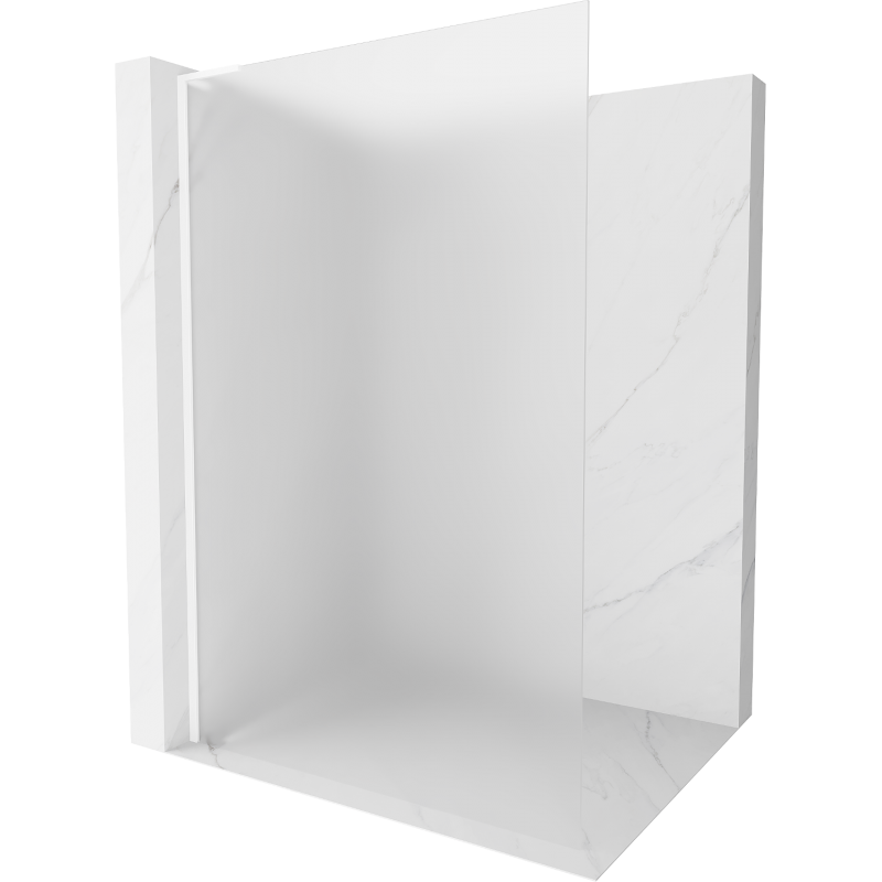 Mexen Kioto L ścianka prysznicowa Walk-in 70 x 200 cm, szron, biała - 800-070-103-20-30