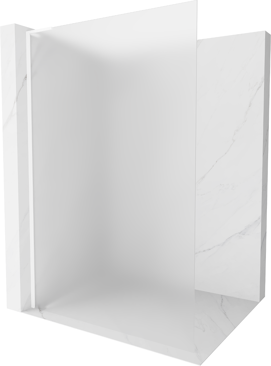 Mexen Kioto L ścianka prysznicowa Walk-in 70 x 200 cm, szron, biała - 800-070-103-20-30