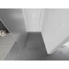 Mexen Kioto L paroi de douche Walk-in 80 x 200 cm, givrée, blanche - 800-080-103-20-30