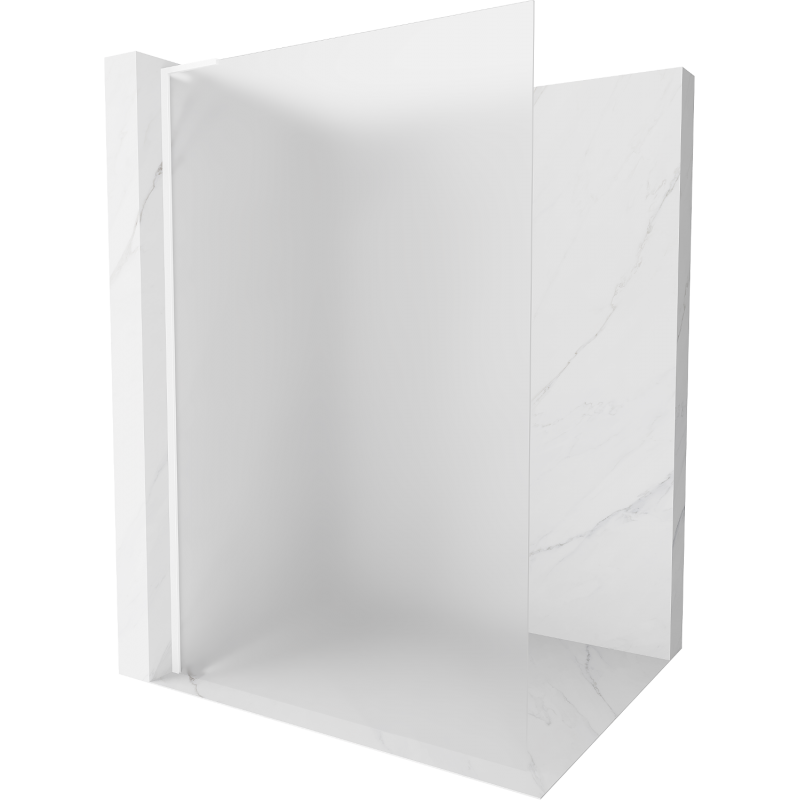 Mexen Kioto L ścianka prysznicowa Walk-in 80 x 200 cm, szron, biała - 800-080-103-20-30