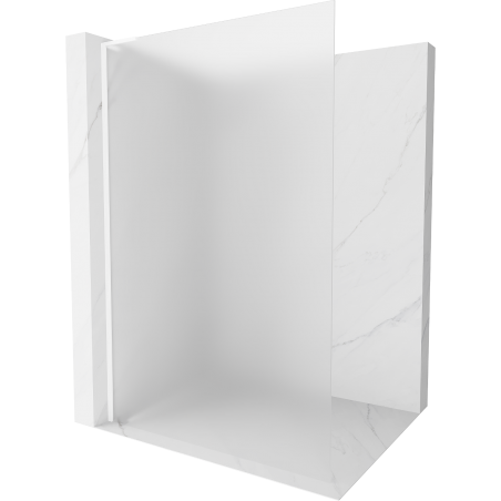 Mexen Kioto L Zidna paravana Walk-in 80 x 200 cm, matirano, bijela - 800-080-103-20-30