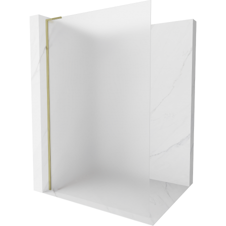 Mexen Kioto L zidni paravan za tuš Walk-in 90 x 200 cm, mat, zlatna - 800-090-103-50-30