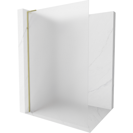 Mexen Kioto L Duschwand Walk-in 120 x 200 cm, matt, gold - 800-120-103-50-30