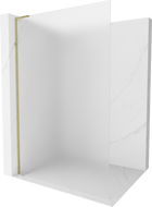 Mexen Kioto L staklena stijena za tuš Walk-in 120 x 200 cm, mat, zlatna - 800-120-103-50-30