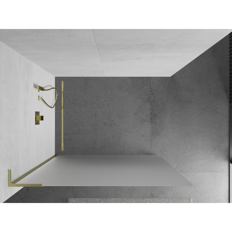 Mexen Kioto L dušisein Walk-in 70 x 200 cm, härmatisatsioon, kuldne harjatud - 800-070-103-55-30