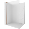 Mexen Kioto L paroi de douche Walk-in 80 x 200 cm, givré, or rose - 800-080-103-60-30