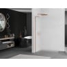 Mexen Kioto L Shower Screen Walk-in 100 x 200 cm, Frosted, Rose Gold - 800-100-103-60-30