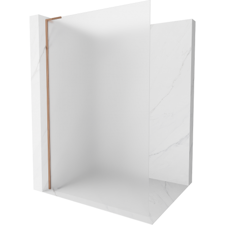 Mexen Kioto L paroi de douche Walk-in 100 x 200 cm, givre, or rose - 800-100-103-60-30