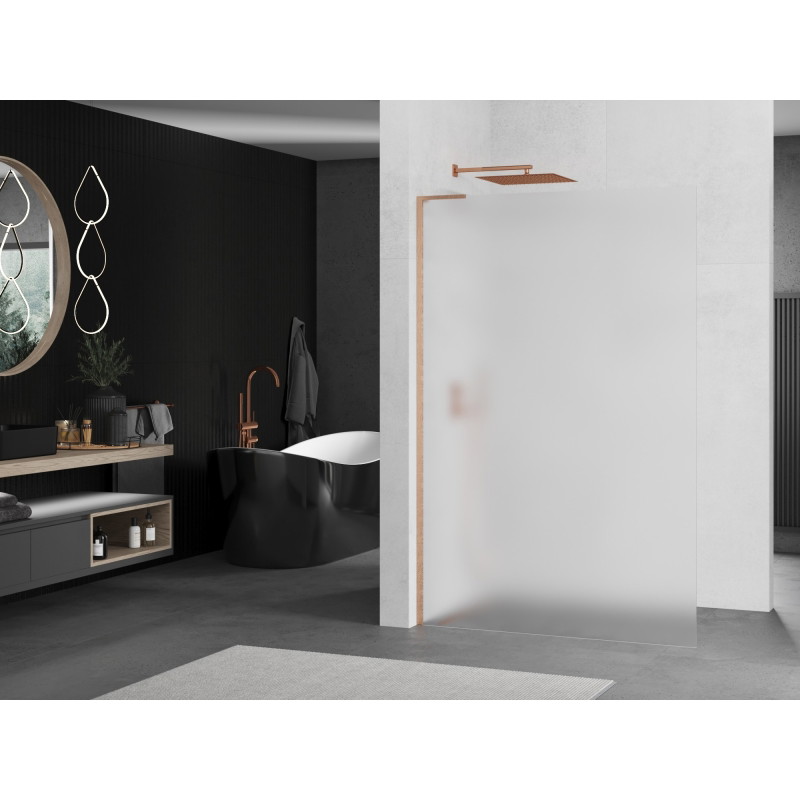 Mexen Kioto L duši seina Walk-in 90 x 200 cm, härmatisatsioon, harjatud vask - 800-090-103-65-30