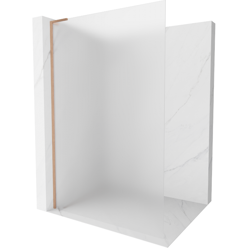 Mexen Kioto L paroi de douche Walk-in 90 x 200 cm, givrée, cuivre brossé - 800-090-103-65-30