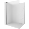 Mexen Kioto L douchewand Walk-in 70 x 200 cm, matglas, geborsteld grijs - 800-070-103-66-30