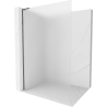Mexen Kioto L paroi de douche Walk-in 100 x 200 cm, givré, gris gun brossé - 800-100-103-66-30