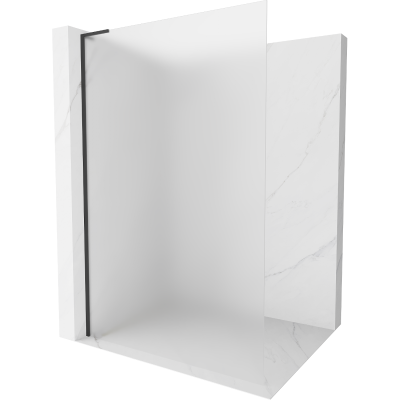 Mexen Kioto L Parede de duche Walk-in 80 x 200 cm, fosco, preto - 800-080-103-70-30